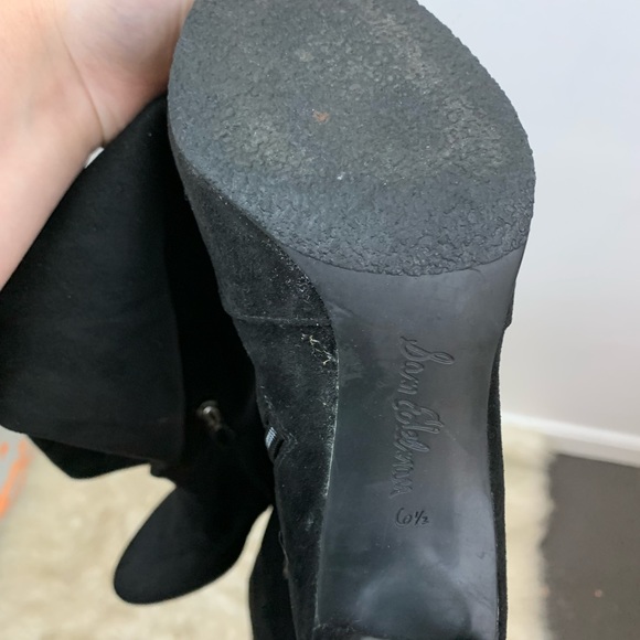 Sam Edelman black suede over knee Kent boots - Picture 9 of 9